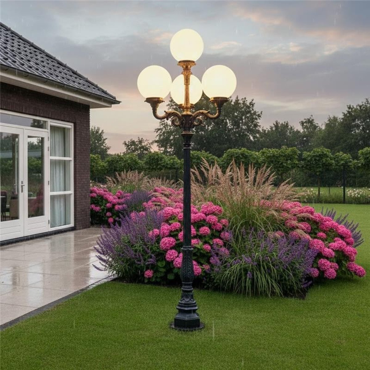 Lampadaire de jardin Lyon (0504) Lanternes sphériques de KS Lighting