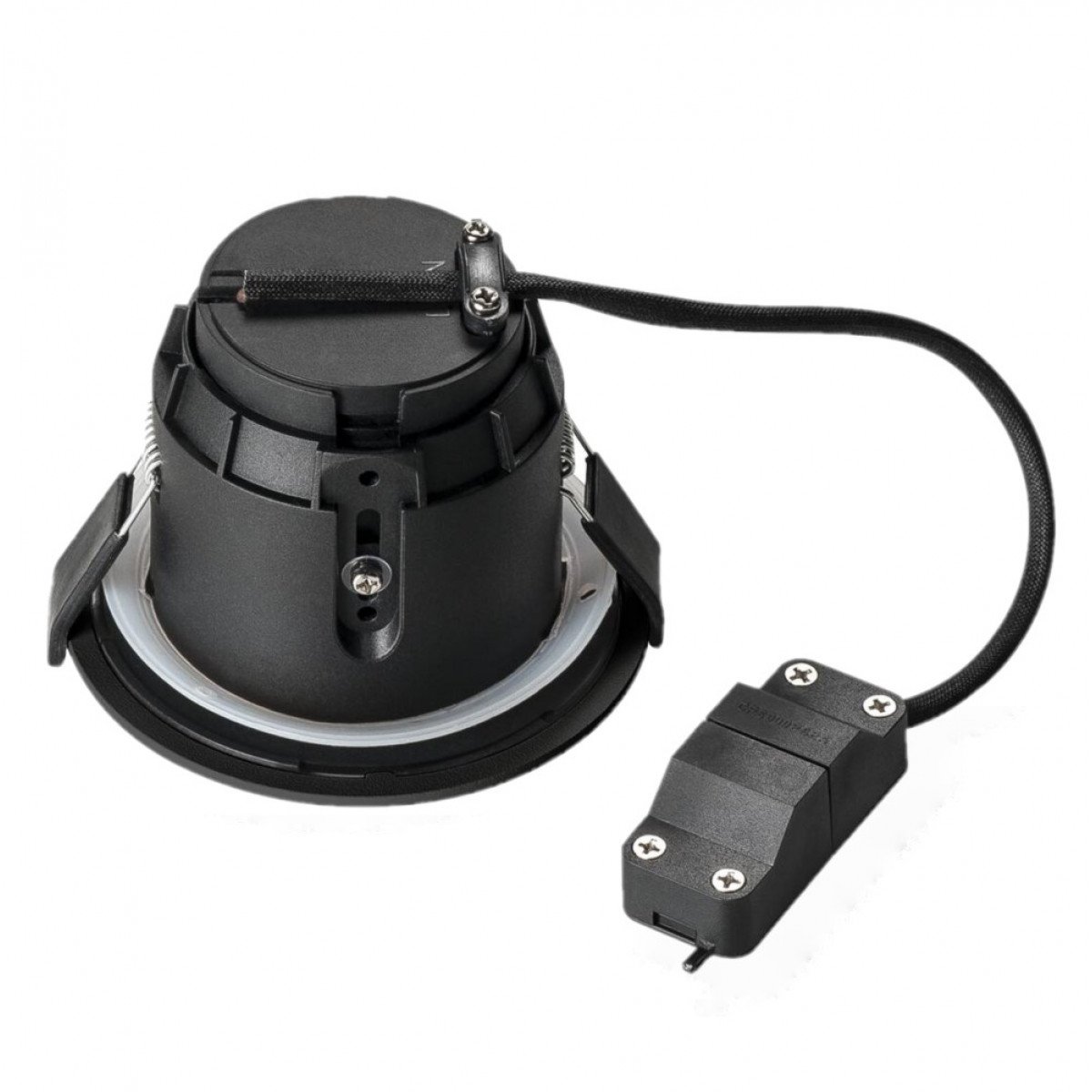 Spot encastré moderne noir étanche GU10