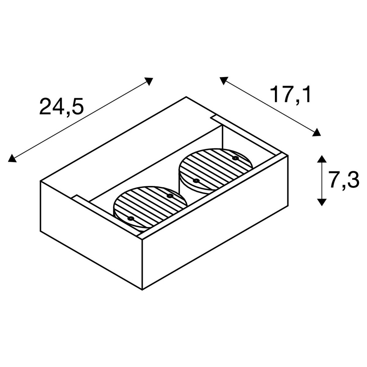 spot anthracite à fixation murale