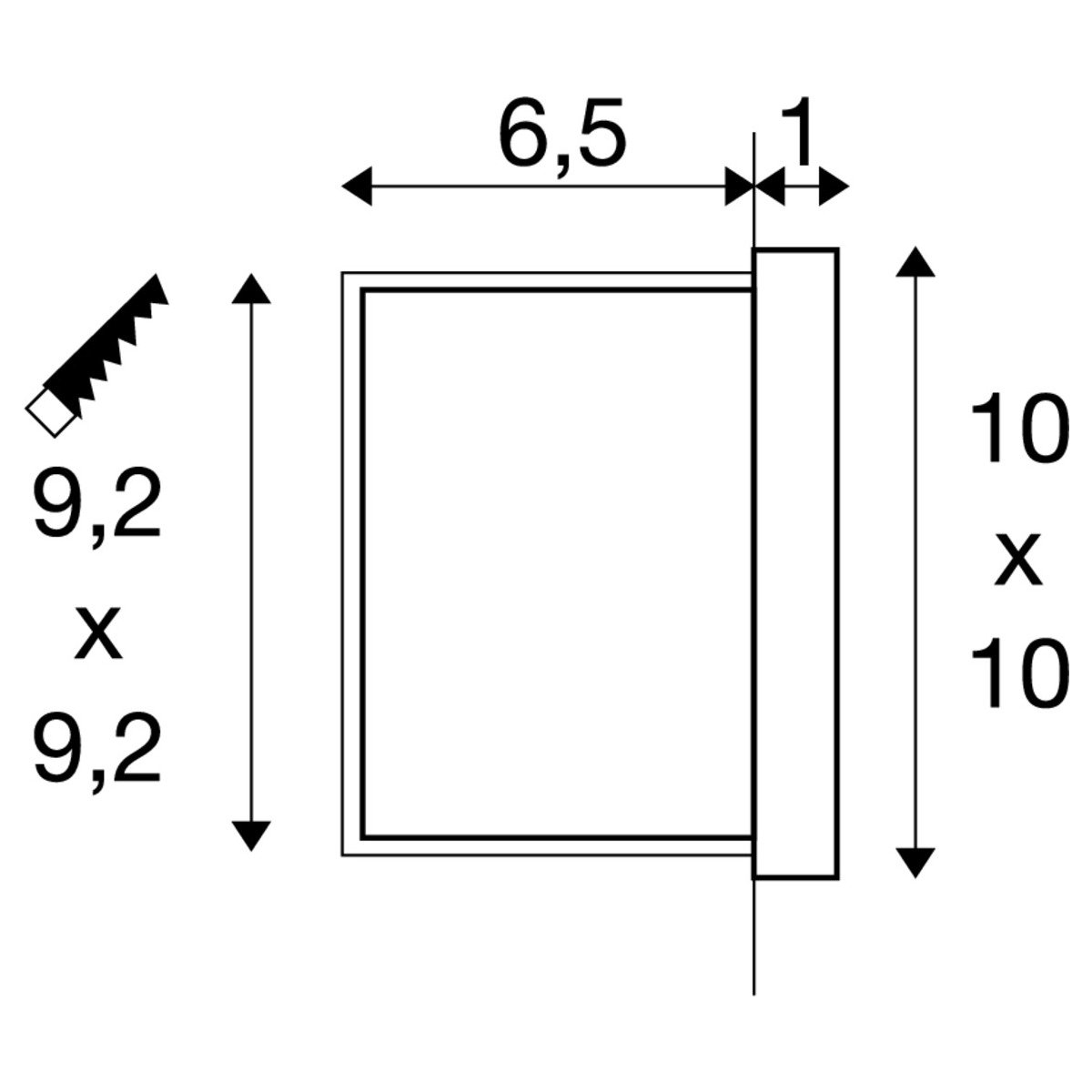 Spot d'extérieur Concreto EL Cut Downlight moderne en aluminium