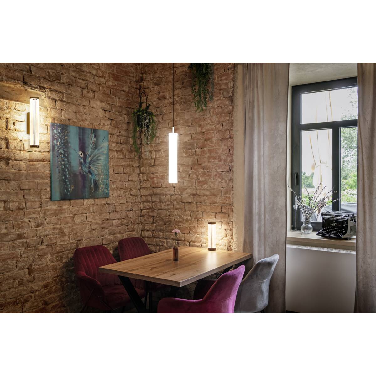 SLV Quimera applique murale cuivre foncé verre
