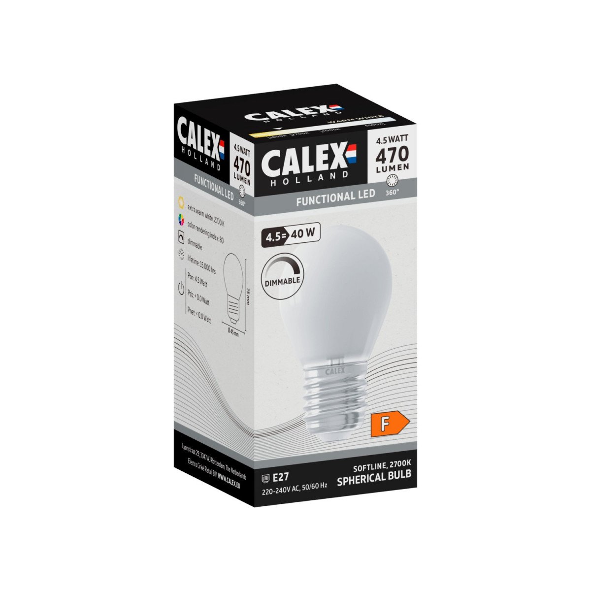 Ampoule E27 LED opale mat (474485)  - 3,5 Watts 350 Lumen | Nostalux.fr
