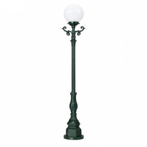 Lampe de jardin classique lanterne globe aluminium 220 cm