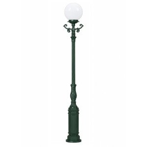 Lampe de jardin Avignon classique lanterne globe aluminium 220 cm