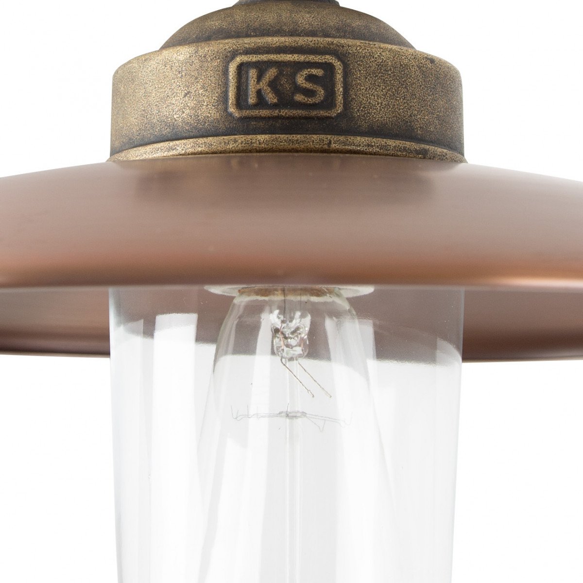 Lampe extérieur Landes (1195) faite main bronze cuivre avec capteur jour/nuit  de KS Lighting