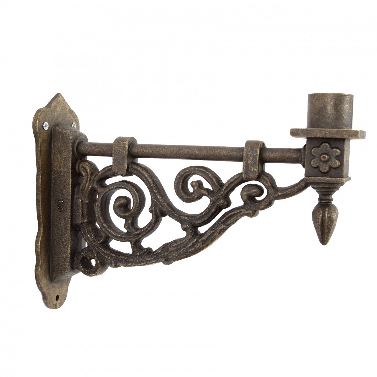Applique murale hexagonale classique en bronze E27 éclairage extérieur