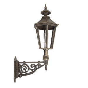 Applique murale hexagonale classique en bronze E27 éclairage extérieur