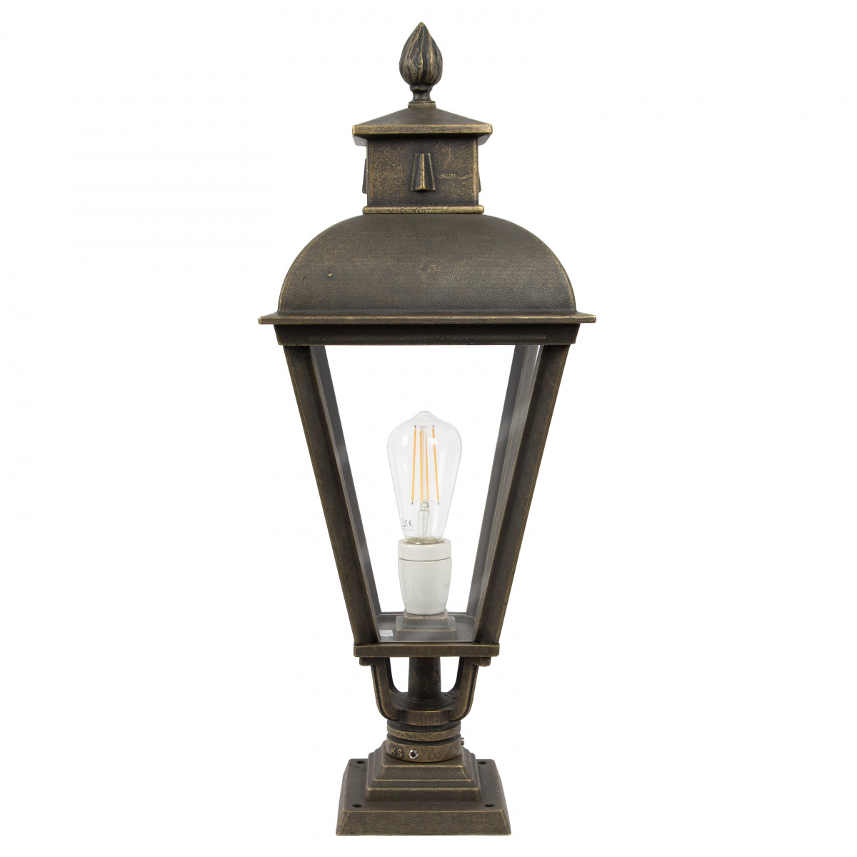 Lampe de jardin classique en bronze avec douille E27