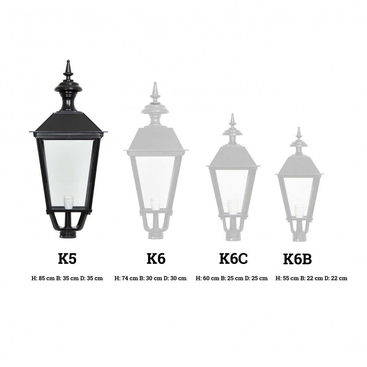 Lanterne carrée K5 (1410) éclairage d'extérieur de KS Lighting
