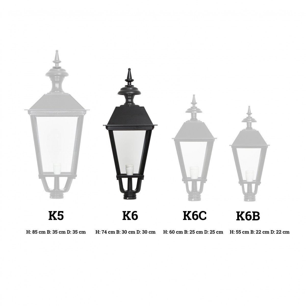 Lanterne carrée K6 (1411) éclairage d'extérieur de KS Lighting