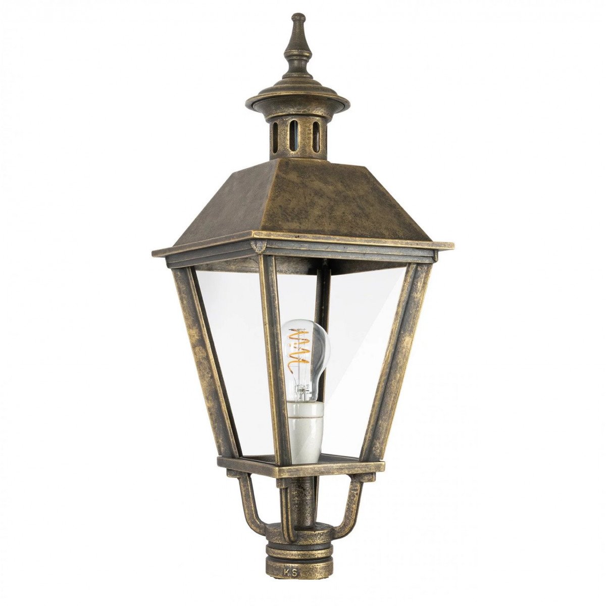 Lanterne seule K10 (1463) en bronze - Lanterne, poteaux & supports 