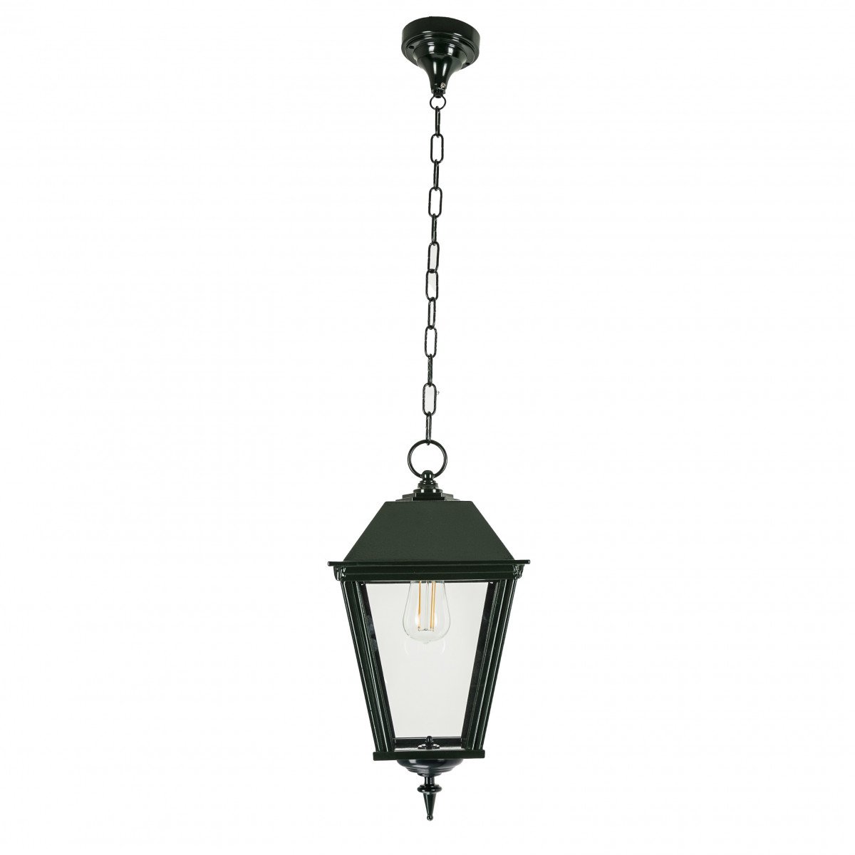 Lampe d'extérieur (1483) suspendue à chaîne K6 avec lanterne carrée