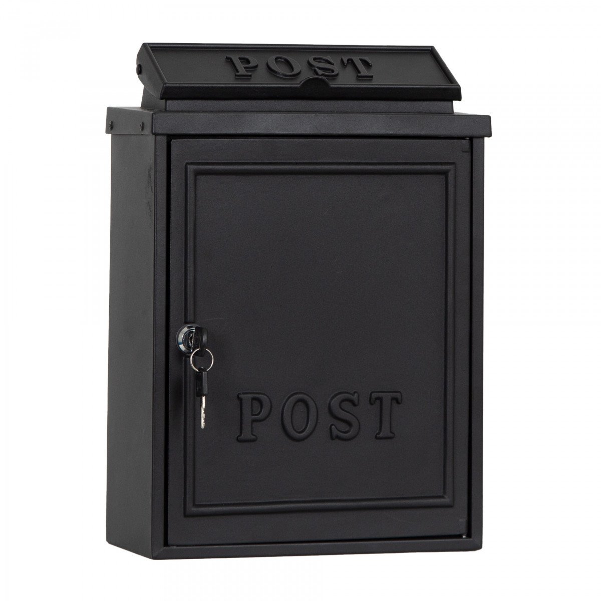 Boîte aux lettres B6 noir mat, non normalisée aluminium avec porte et serrure