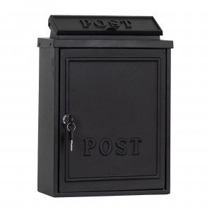 Boîte aux lettres B6 noir mat, non normalisée aluminium avec porte et serrure Boîte aux lettres B6 noir mat, non normalisée aluminium avec porte et serrure