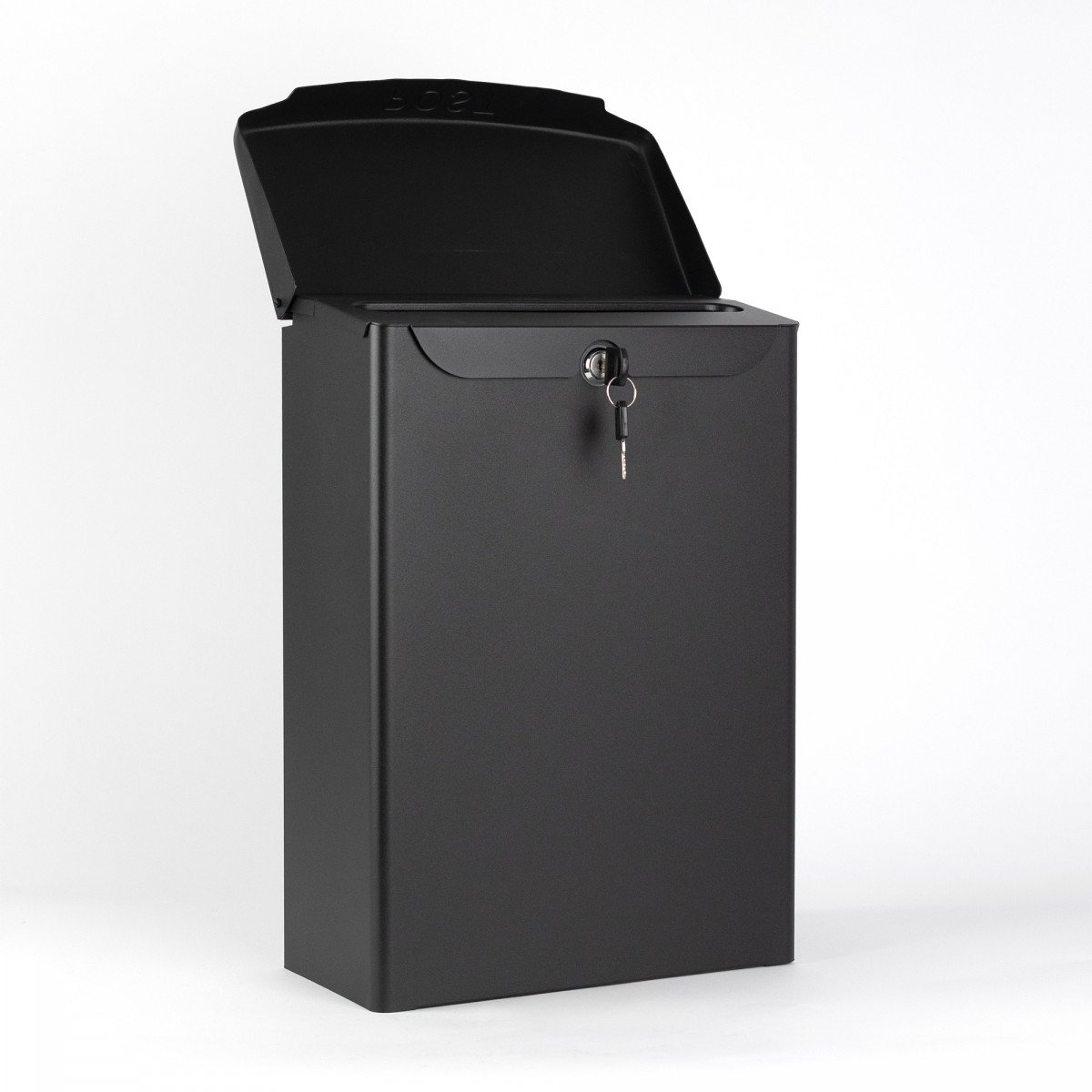 Boîte aux lettres B32 murale noire aluminium moderne