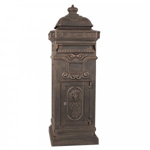 Boîte aux lettres sur pied, style antique anglais, aluminium inox  XL