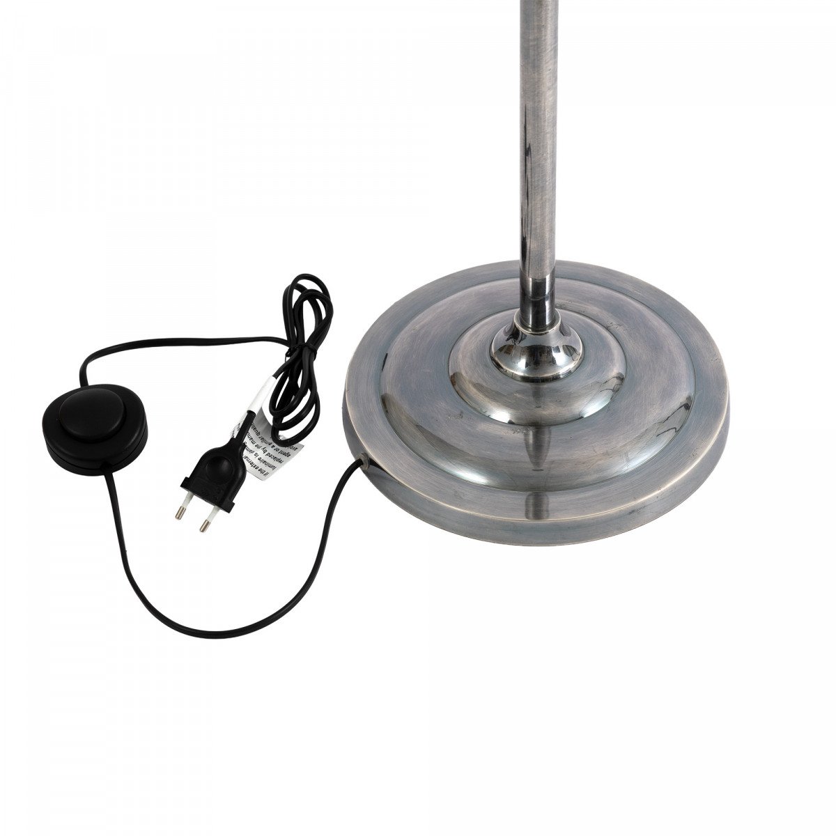 lampe en laiton couleur argent antique avec culot E27