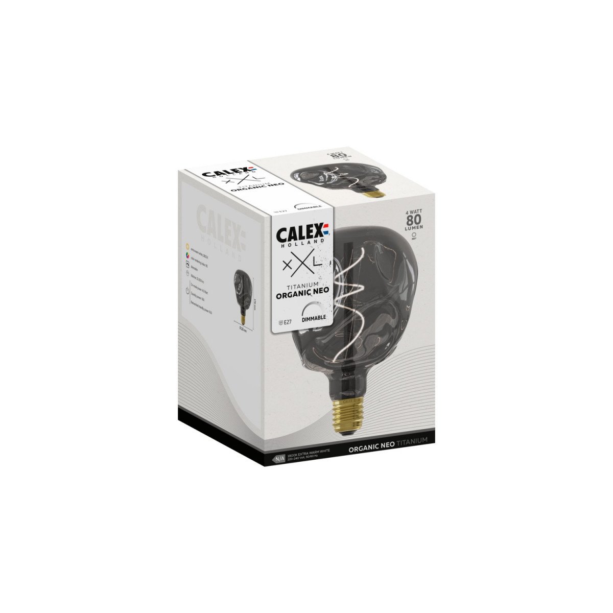 Source lumineuse couleur Titanium avec douille E27.