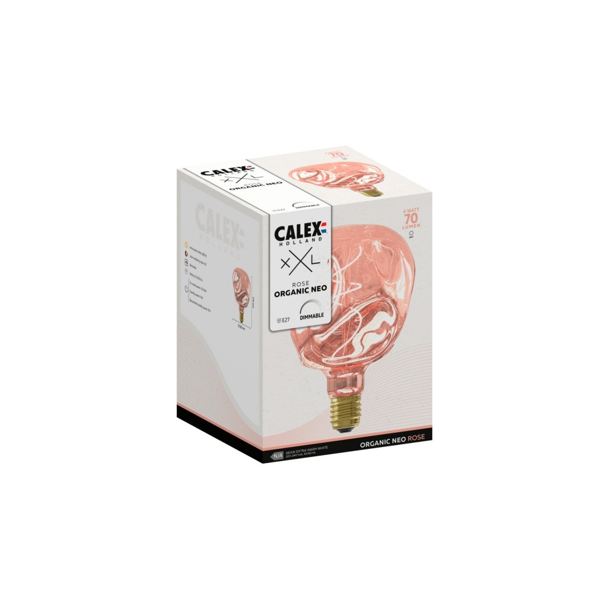 Source lumineuse couleur Rose avec douille E27.