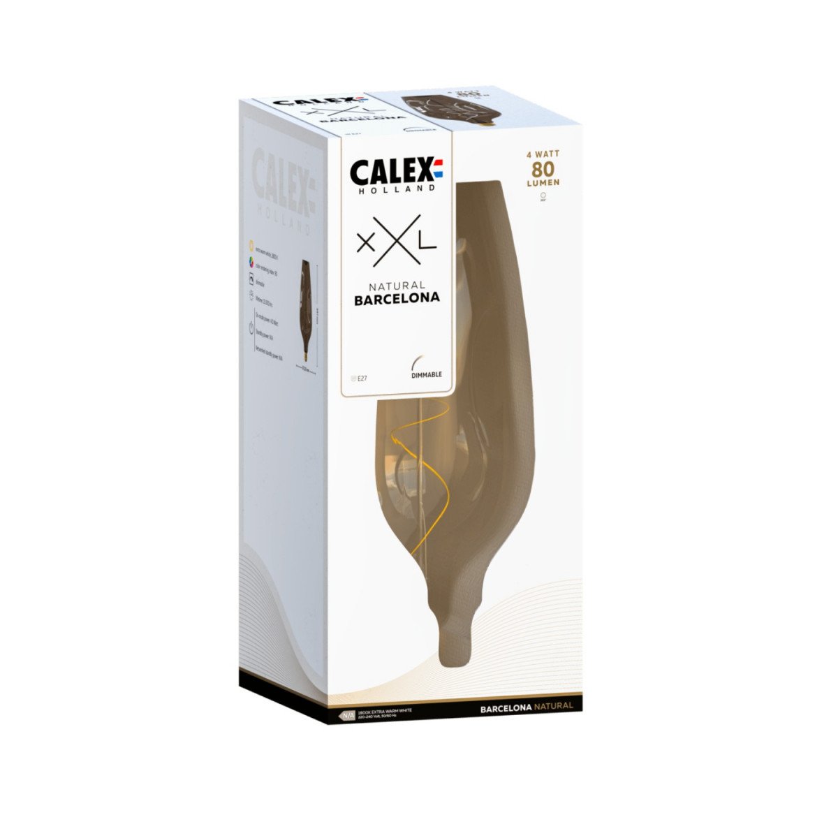 Source lumineuse Calex LED de luxe 4 watts douille E27 éclairage d'ambiance moderne 
