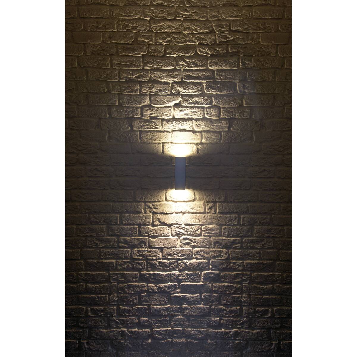 Applique murale d'extérieur Theo Up-down Out (229532) gris argent 2 x GU10 | Nostalux.fr