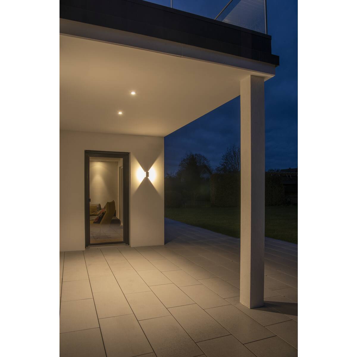 Logs Wall Anthracite 1xled 3000k