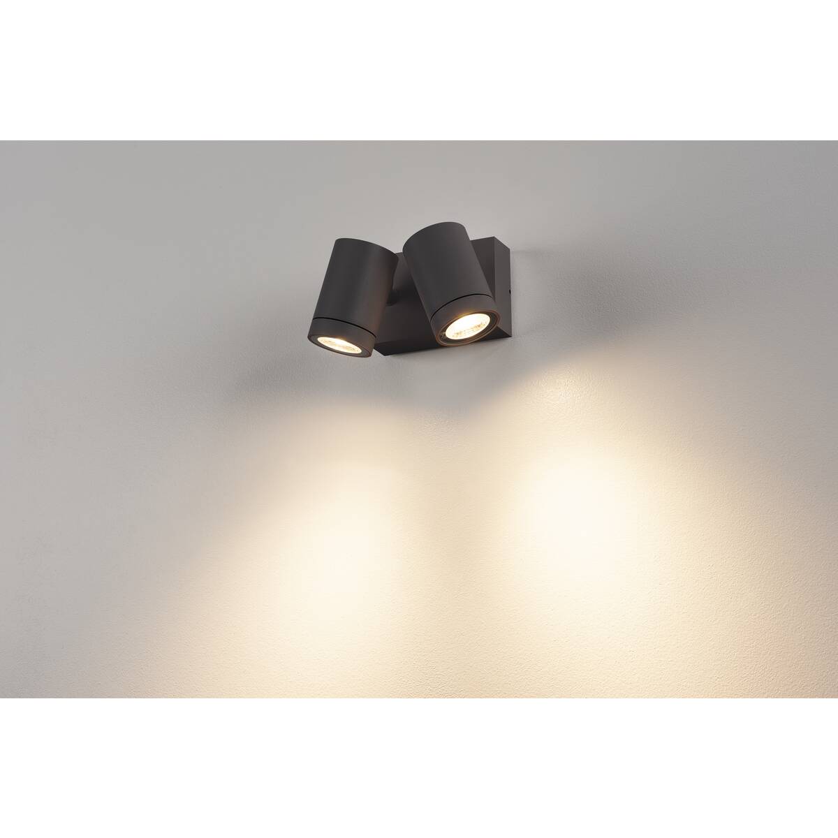 Applique murale d'extérieur Hélia (233255) anthracite 2xspots 2xled 3000k | Nostalux.fr