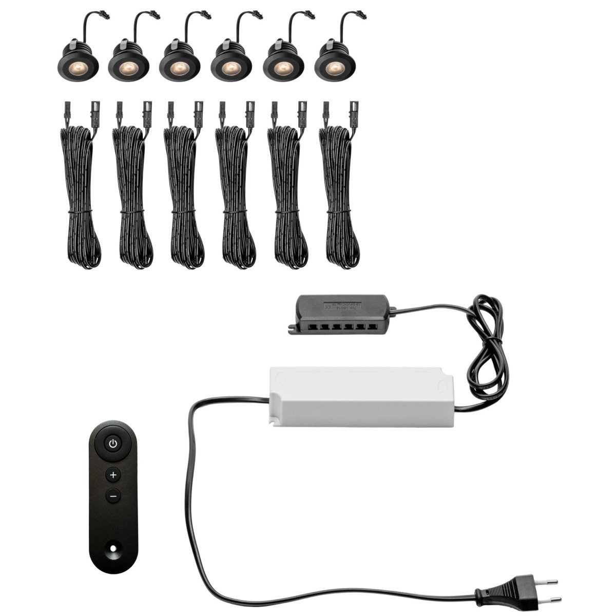 Spot encastrable extérieur Cila Noir 12V Moderne
