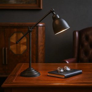 Lampe de table noire Berkley (30018) de Nostaluce - éclairage d'intérieur 