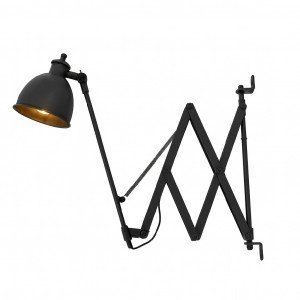 lampe en laiton couleur noir antique avec une douille E27