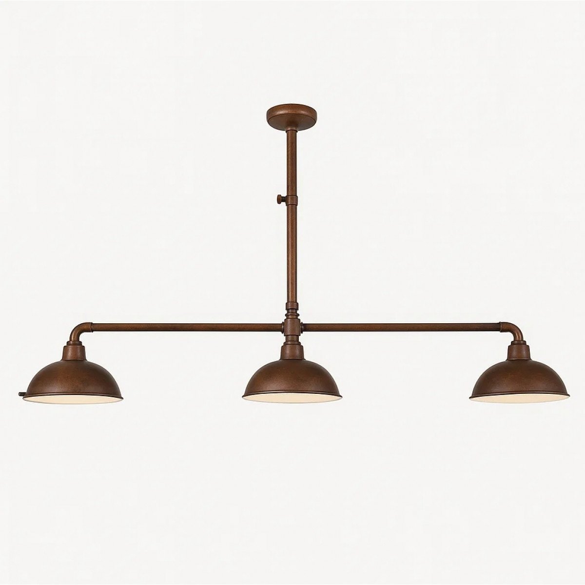 lampe en laiton couleur cuivre foncé antique avec une douille E27