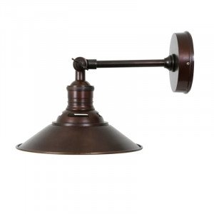 lampe en laiton couleur laiton antique foncé avec une douille E27