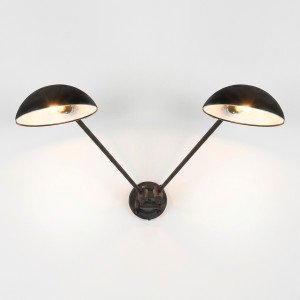 lampe en laiton couleur noir antique avec une douille E27