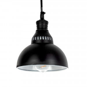 Lampe suspendue noir antique Dakota (30332) Nostaluce | Nostalux.fr