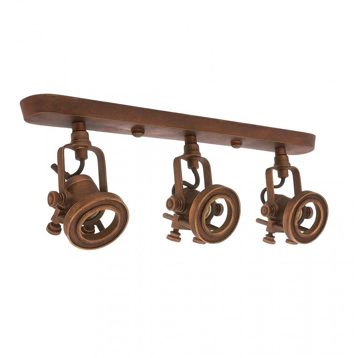 lampe en laiton couleur cuivre antique foncé avec une douille GU10