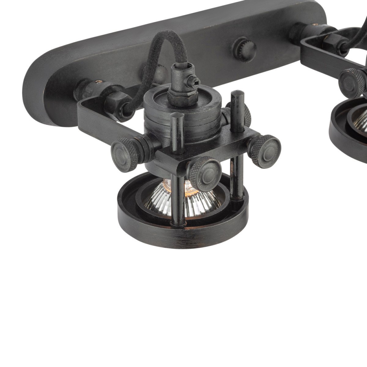 Double spots noirs Prescott (30477) industriels vintage Nostaluce| Nostalux.fr