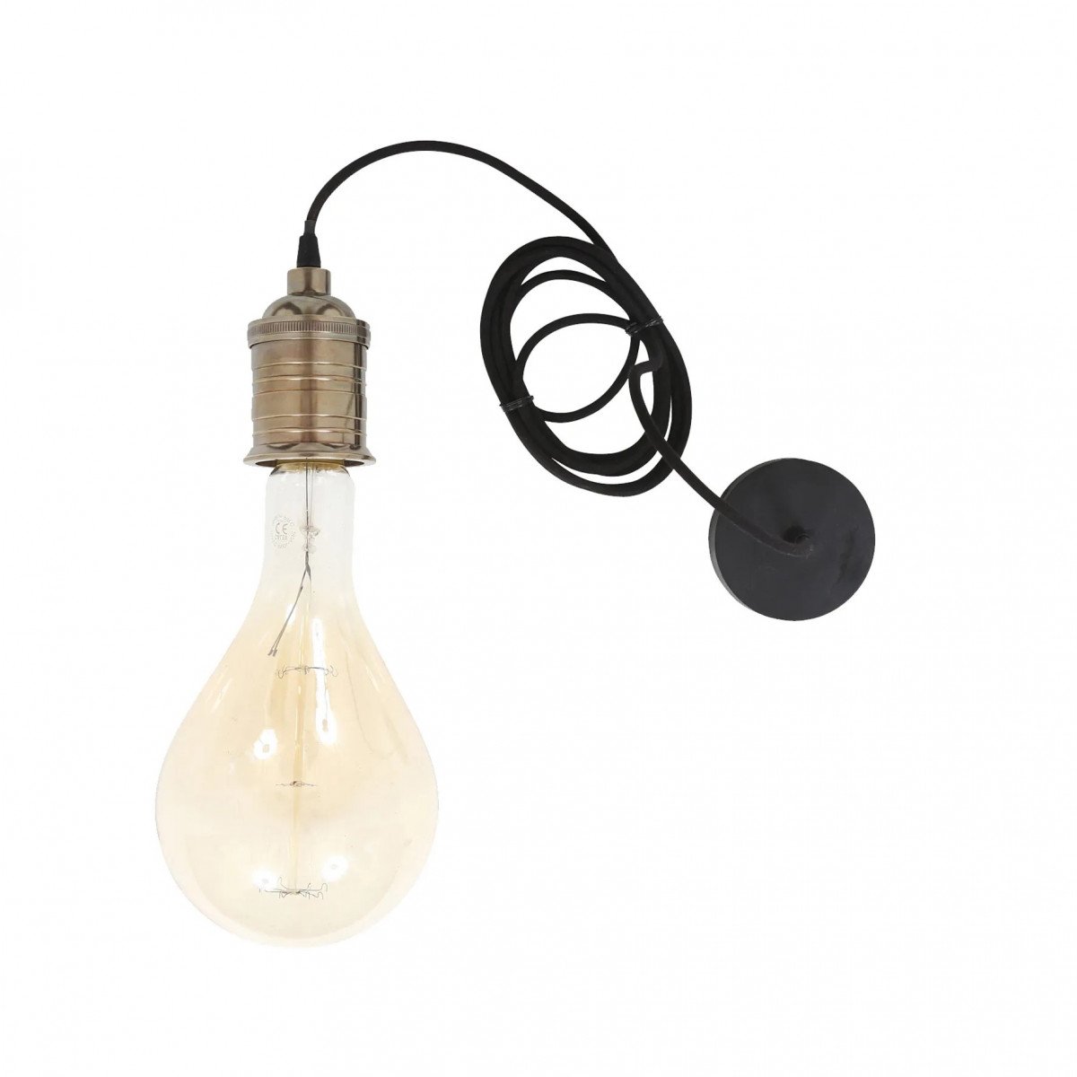 lampe en laiton de couleur cuivre antique avec une douille E40