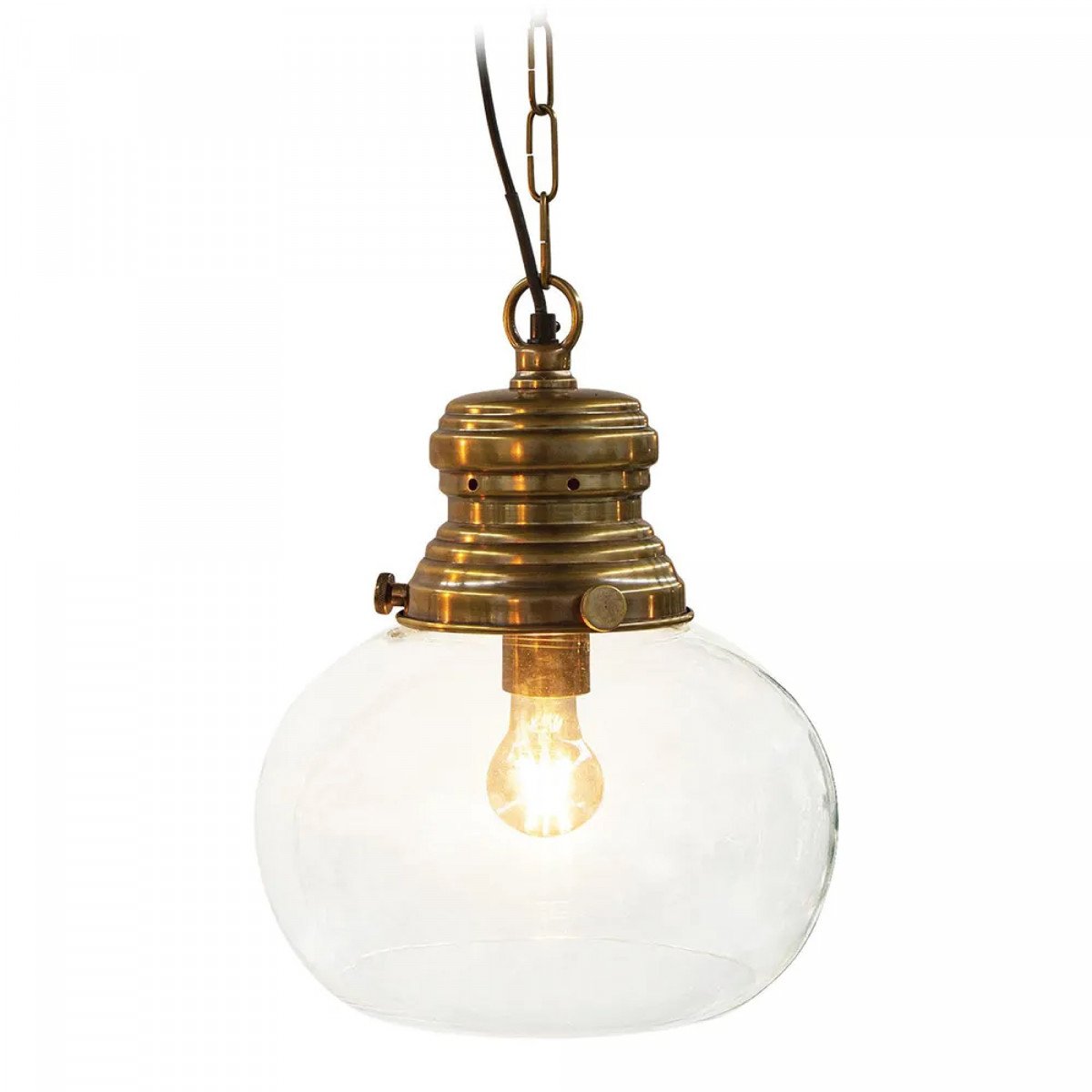 lampe en laiton de couleur laiton antique avec un raccord E27
