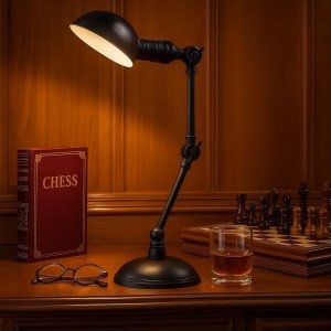 lampe en laiton noir antique avec douille E14