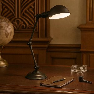 lampe en laiton noir antique avec douille E14