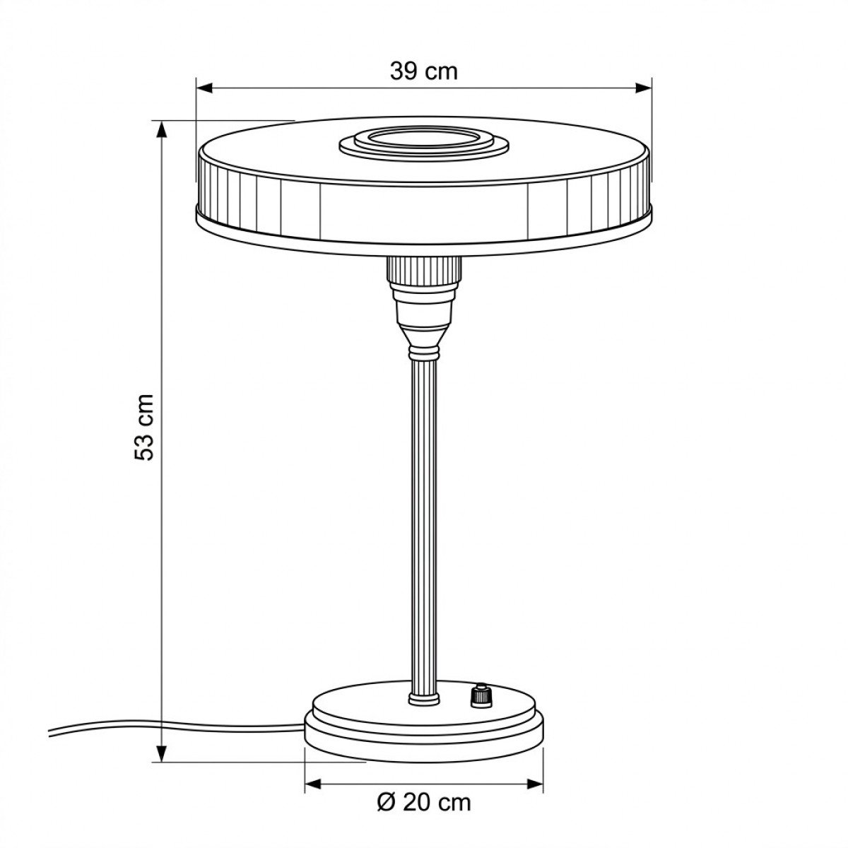 Lampe de table Auriol en laiton (51990)| Nostalux.fr
