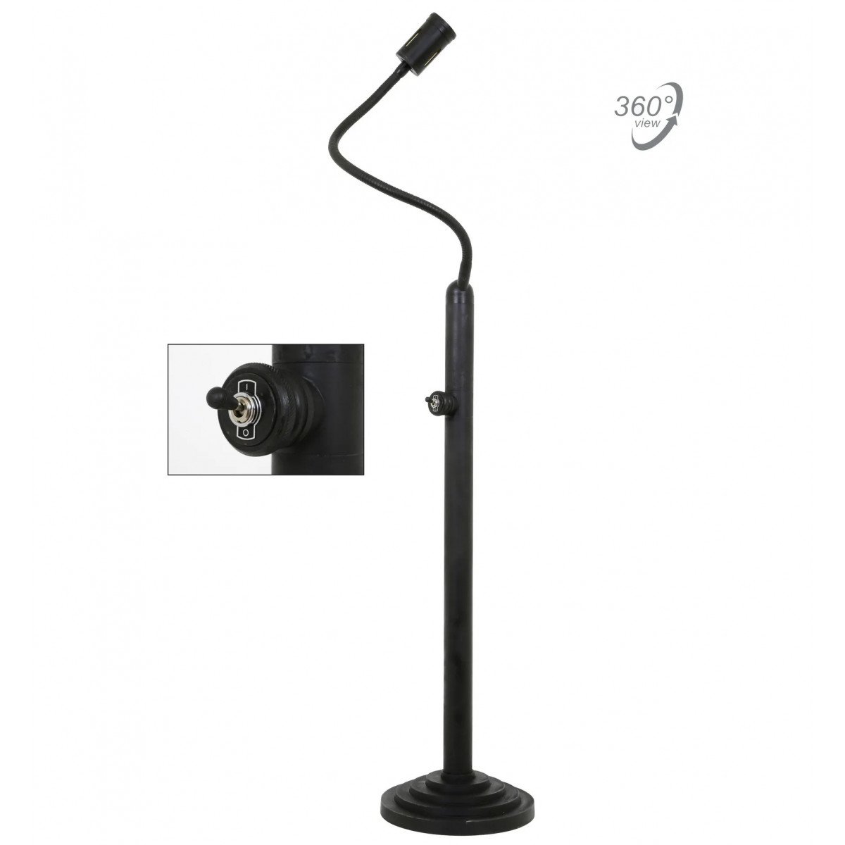 lampe en laiton de couleur noir antique avec douille GU10 lampe en laiton de couleur noir antique avec douille GU10