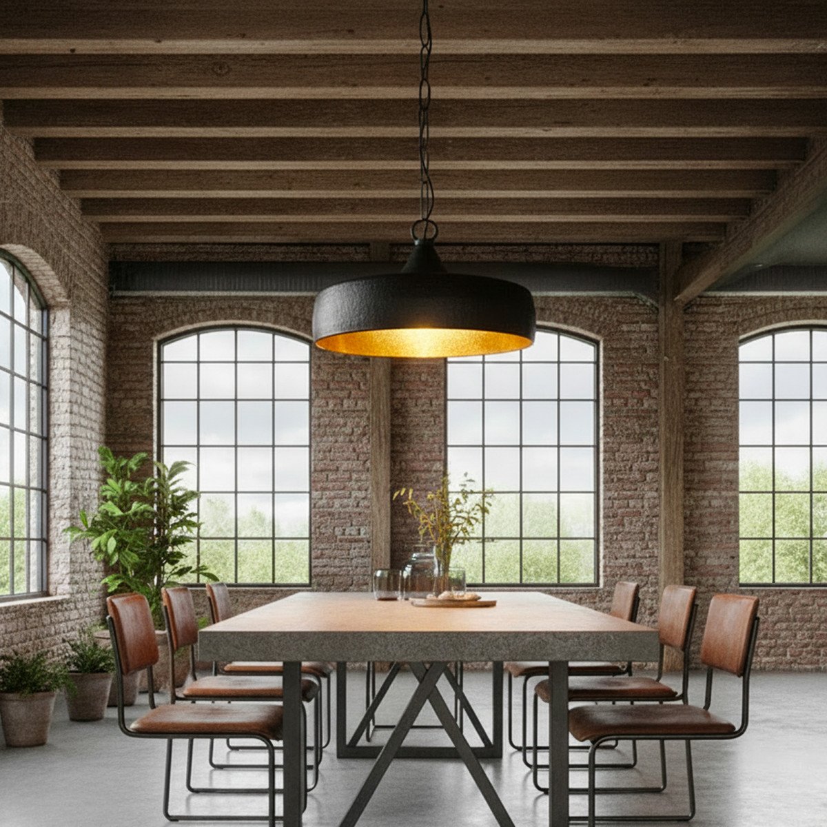 lampe en laiton couleur noir antique avec une douille E27