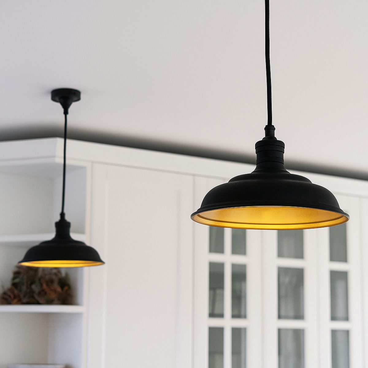 Petite suspension Ducasse noir antique - sélection industrial & vintage  - Nostalux.fr