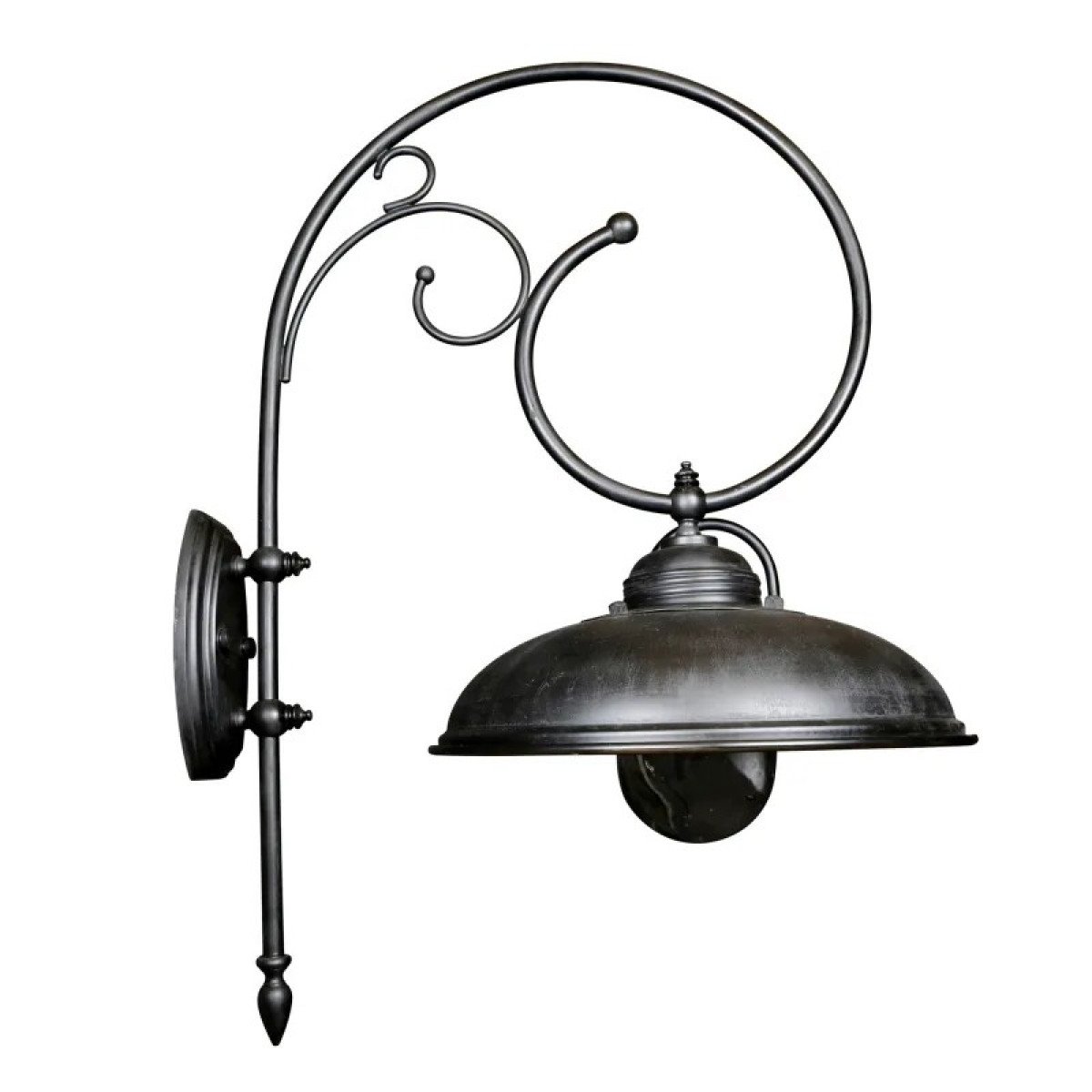 lampe en laiton couleur noir antique avec une douille E27