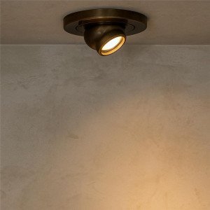 Spot de plafond orientable Ariel vintage - bronze vieilli