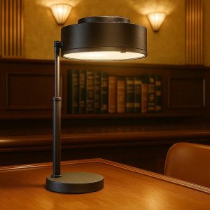lampe en laiton couleur noir antique avec une douille E27