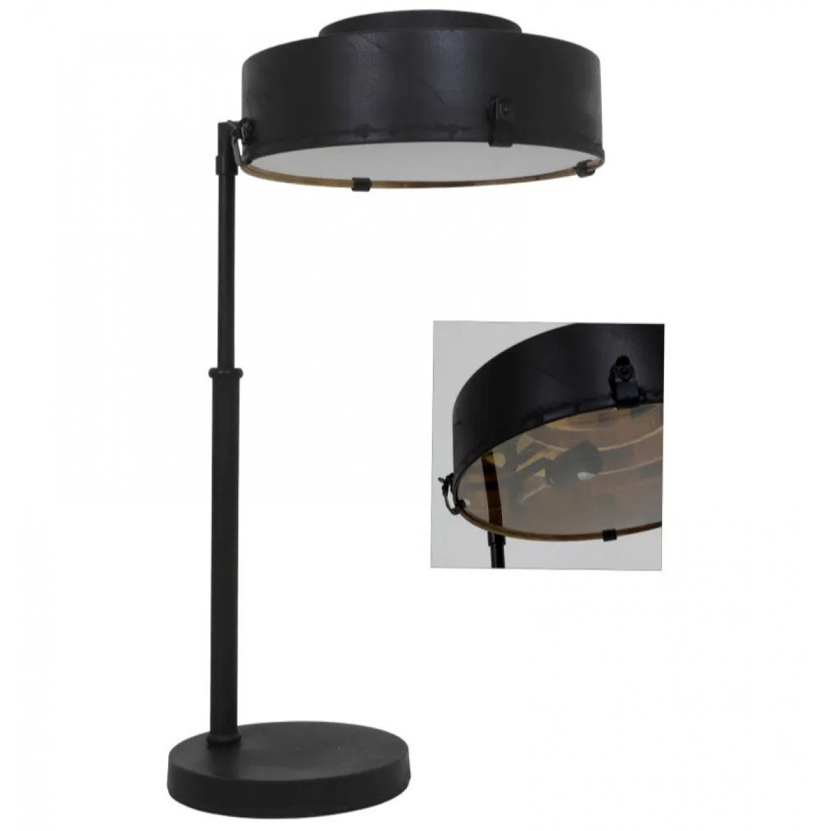 lampe en laiton couleur noir antique avec une douille E27