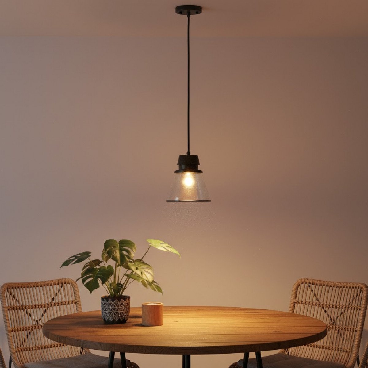 lampe en laiton noir antique avec douille E14