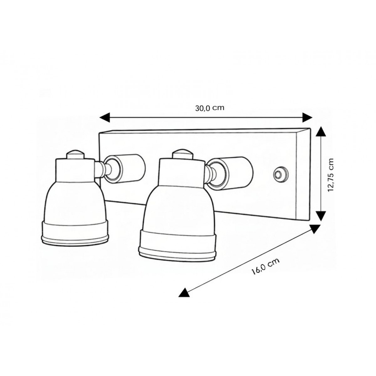 Double spot Indigo Swirl (31171)  bronze antique | Nostalux.fr